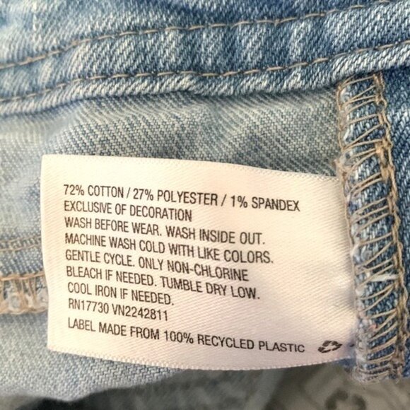 Denim Overalls With Embroidered Hem & Pockets Cat & Jack Size L - Picture 3 of 6